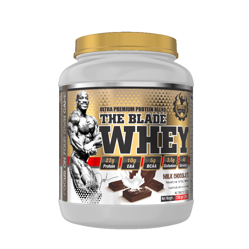 Dexter Jackson Ultra Premium Protein Blend- The Blade Whey, 5 lb, Milk Chocolate - The Muscle Kart.com