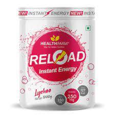 Healthfarm Reload Instant Energy|Restore Energy and Electrolytes(1kg lychee) - The Muscle Kart.com