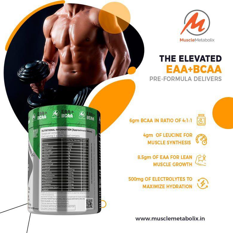 Muscle Metabolix EAA+ BCAA 30 Servings Cola Soda - The Muscle Kart.com