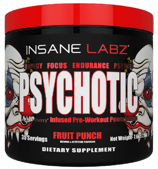 Insane Labz Psychotic – 35 Servings (216g) (Fruit Punch) - The Muscle Kart.com