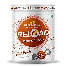 Healthfarm Reload Instant Energy|Restore Energy and Electrolytes(1kg fruit punch) - The Muscle Kart.com