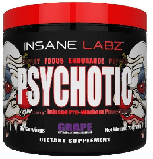 Insane Labz Psychotic Pre Workout Grape 219g - The Muscle Kart.com