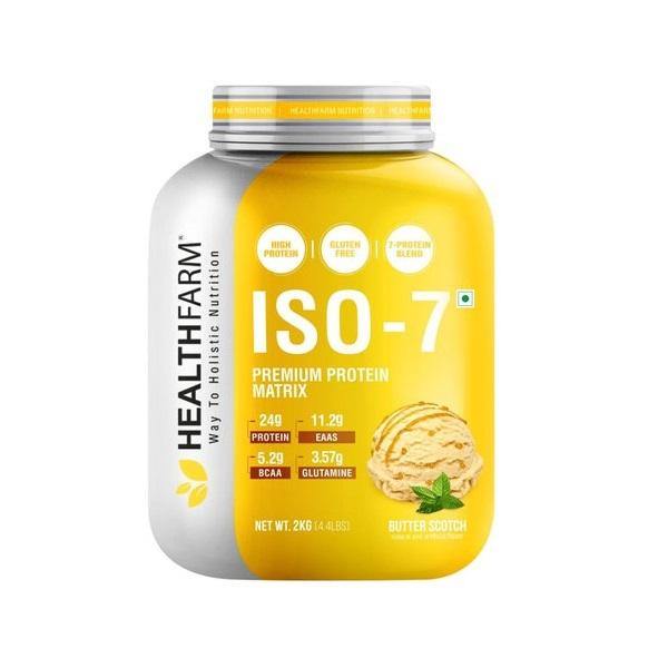 HealthFarm ISO 7 Lean Muscle Whey Protein Butter Scotch - The Muscle Kart.com