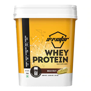 AVVATAR WHEY PROTEIN | 4KG |Belgium Chocolate| Made With 100% Fresh Cow's Milk - The Muscle Kart.com