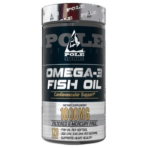 Pole Nutrition OMEGA-3 FISH OIL (1000mg)  (120 No) - The Muscle Kart.com