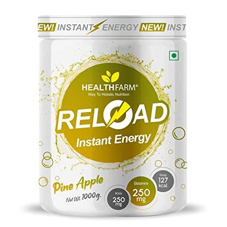 Healthfarm Reload Instant Energy|Restore Energy and Electrolytes(1kg Pine apple ) - The Muscle Kart.com