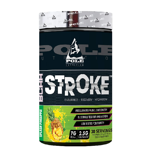 Pole Nutrition BCAA Stroke 30 Serving, 420 Gram, Splash Pineapple - The Muscle Kart.com
