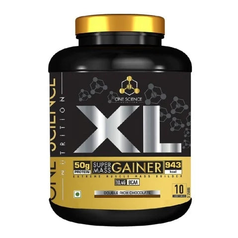 One Science Nutrition (OSN) XL Super Mass Gainer | Lean Whey Protein Muscle Mass Gainer, Complex Carbohydrates, 934 Kilo Calories - 5.5 lbs - Vanilla - The Muscle Kart.com