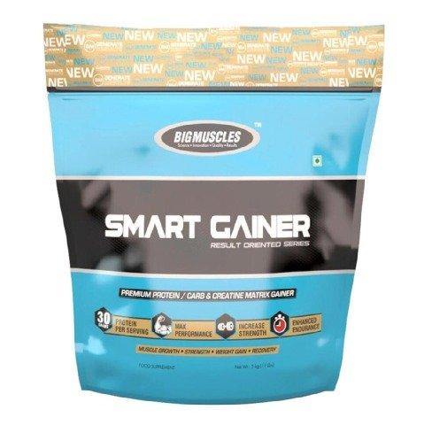 Bigmuscles Nutrition Smart Gainer 11 Lbs (Strawberry) - The Muscle Kart.com