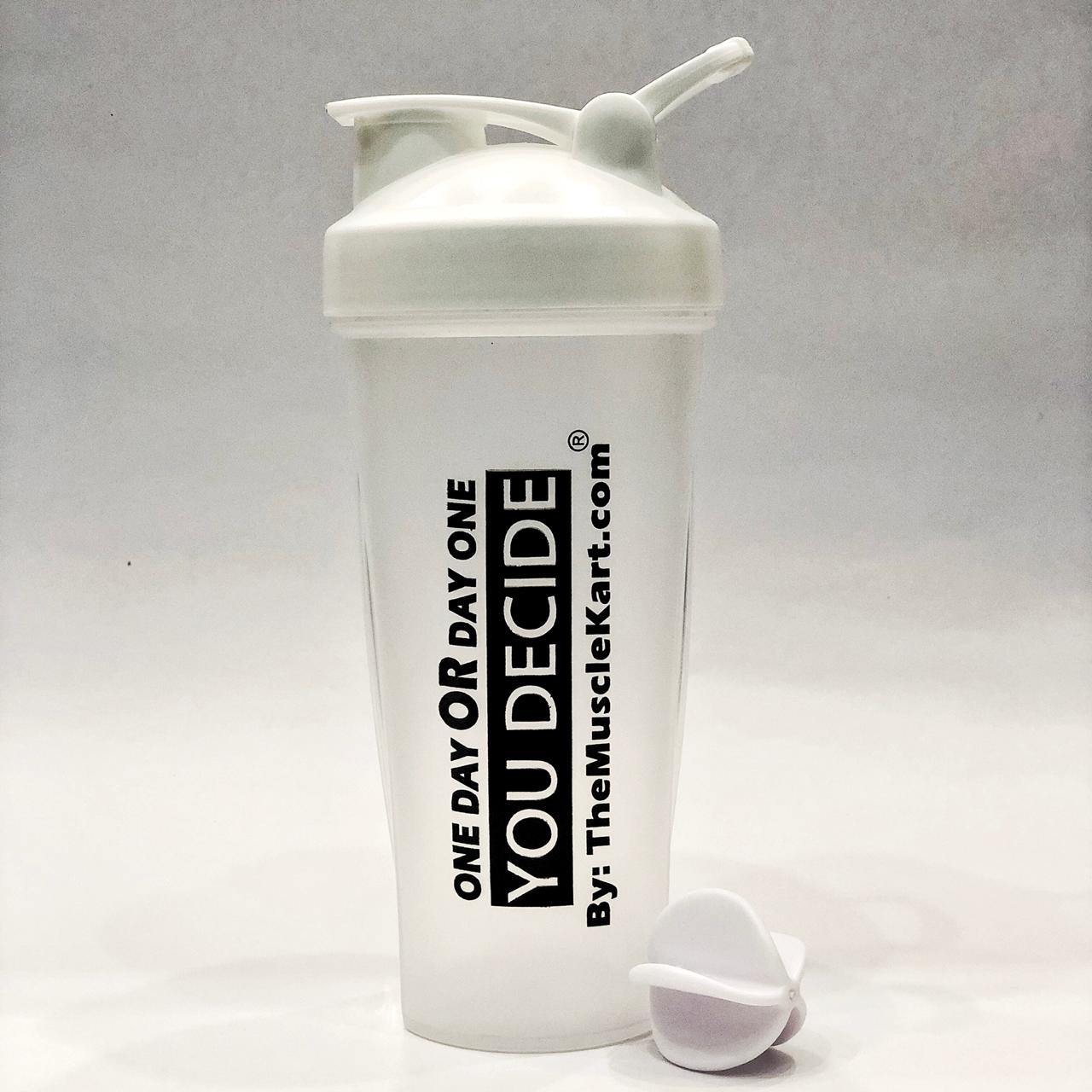 Viver White DAY ONE Protein Workout / Gym Shaker - The Muscle Kart.com