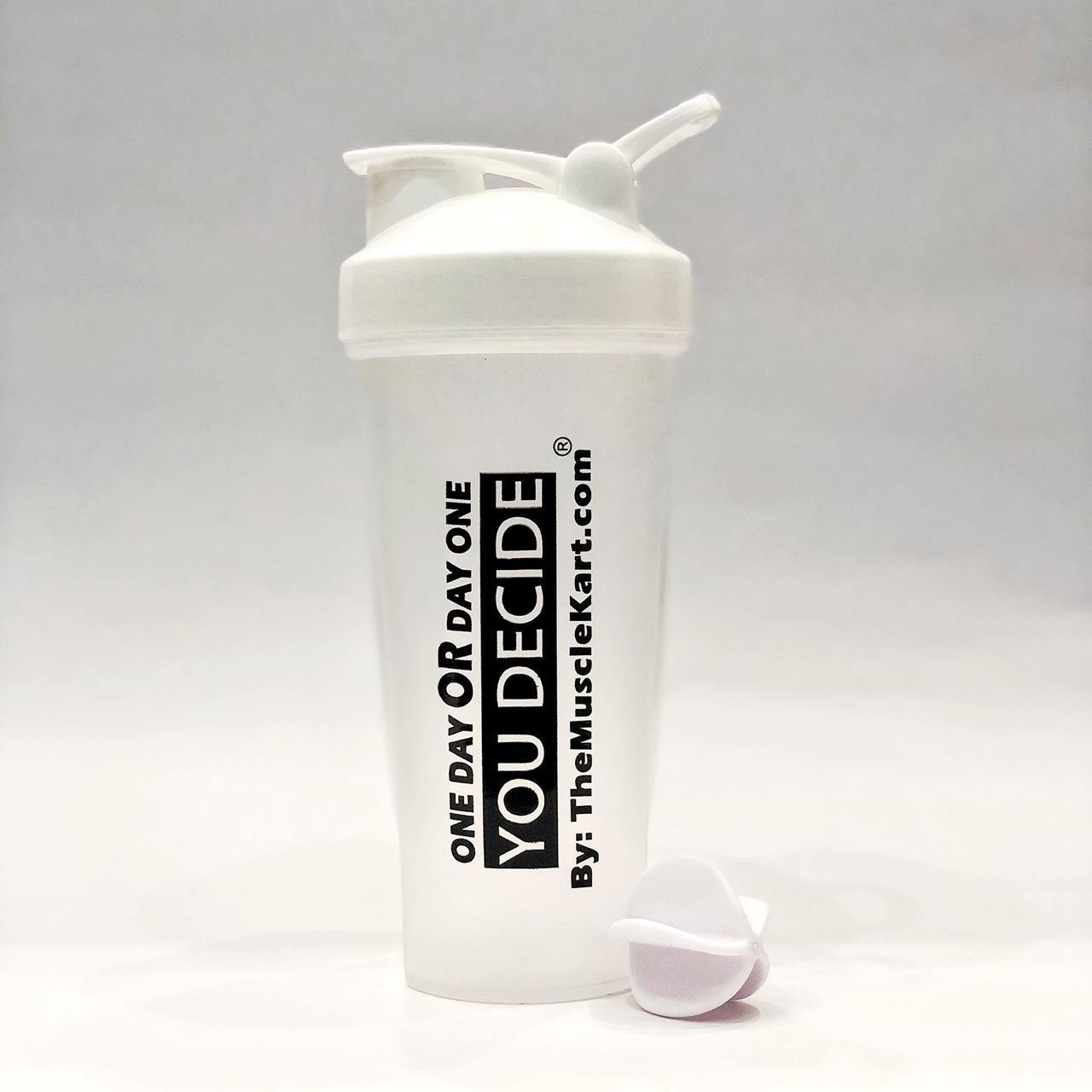 Viver White DAY ONE Protein Workout / Gym Shaker - The Muscle Kart.com