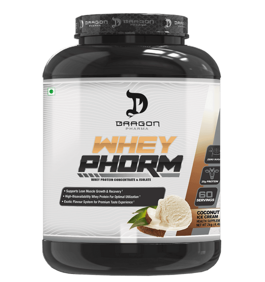 Dragon Pharma Whey phorm– Performance  Whey  Protein Blend 60 Servings Flavor-  Chocolate  Hezelnut - The Muscle Kart.com
